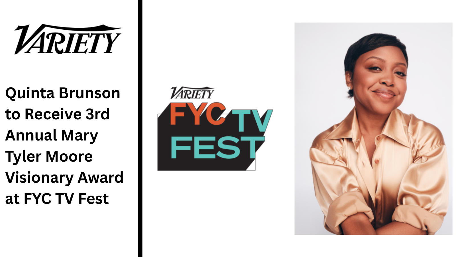 Quinta Brunson to Receive 3rd Annual Mary Tyler Moore Visionary Award at FYC TV Fest